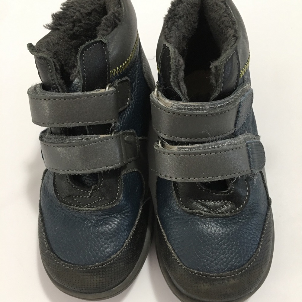 See Kai Run Blue Leather Boots, Size 10.